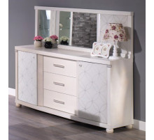 Прямоугольное настенное зеркало в гостиную Мира MIRA-10 белое