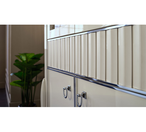 Двухдверная витрина для посуды Gravita (Гравита) GRAV-13 слоновая кость