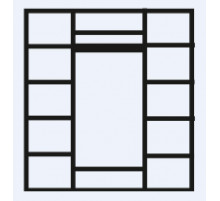 Четырехстворчатый шкаф для одежды с зеркалом Венеция ВНШ1/4 (дуб седан)