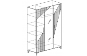 Трехдверный шкаф для одежды Родос 131